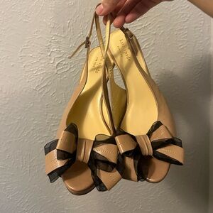 Kate Spade Bow Open Toe Billow Heels
